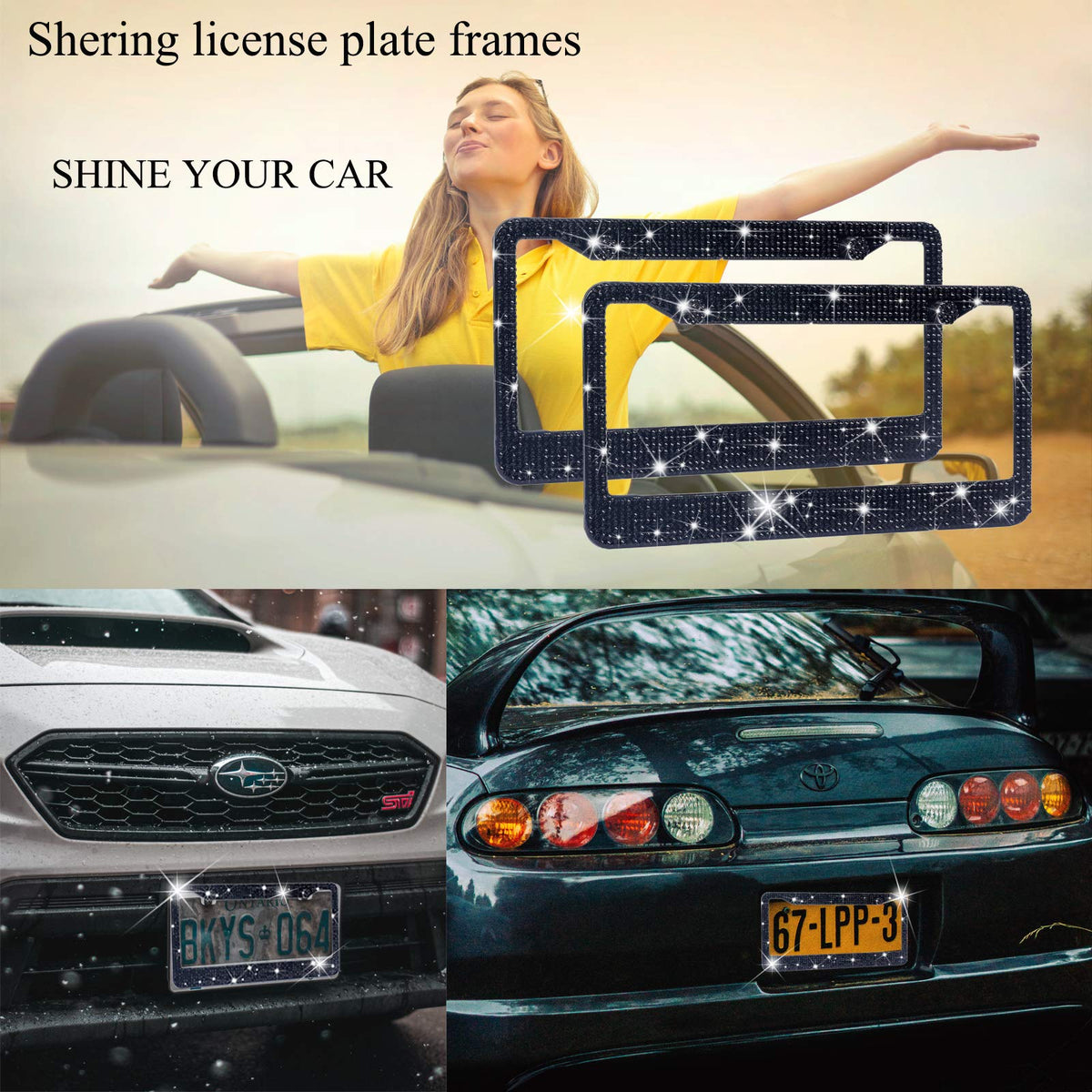 Shering installed on car rear demonstrating decorative boost and secure fit