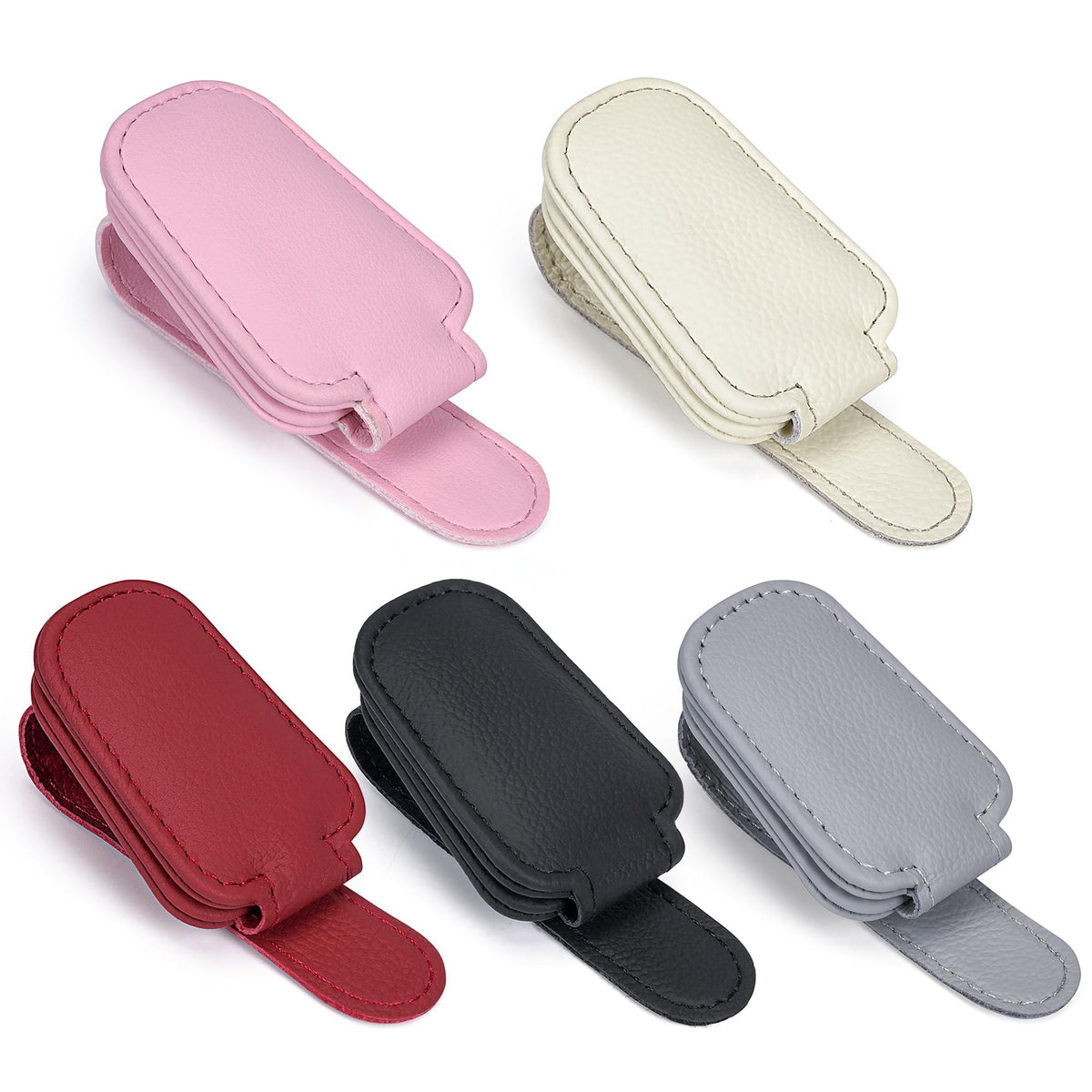 Shering clip beside sunglasses to show scale and practical car storage