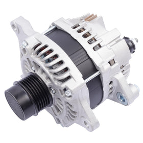 SHICHU alternator front view showing overall housing and terminals for clear identification