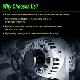 SHICHU alternator installed in engine bay demonstrating direct-fit replacement
