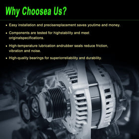 SHICHU alternator label and part numbers for cross-reference accuracy