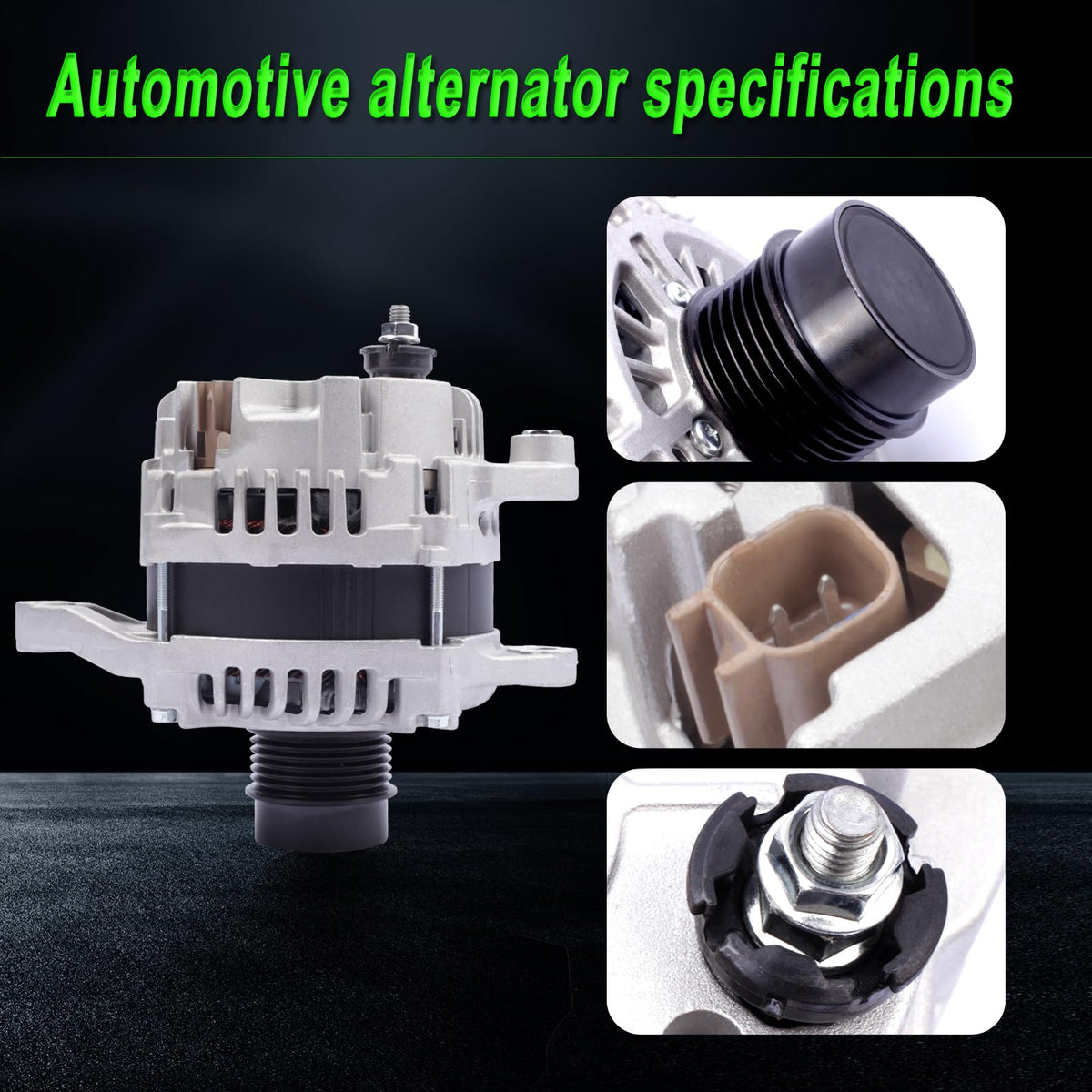 SHICHU alternator next to ruler showing dimensions to confirm fitment before buying