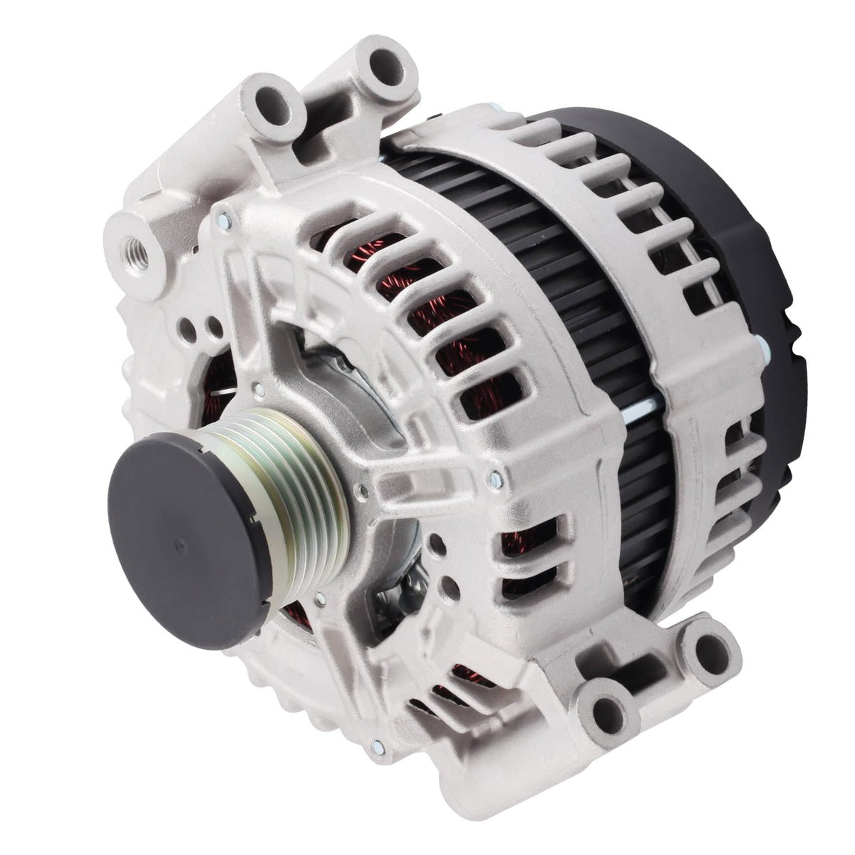 SHICHU alternator front view showing housing and cooling vents for reliable charging