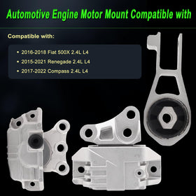 SHICHU rear torque strut mount closeup highlighting reinforced bracket and noise reduction benefit