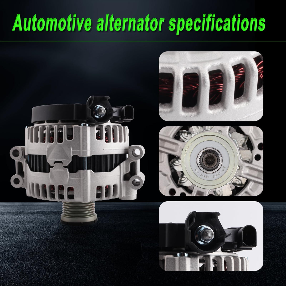 SHICHU alternator side profile displaying mounting points for straightforward installation
