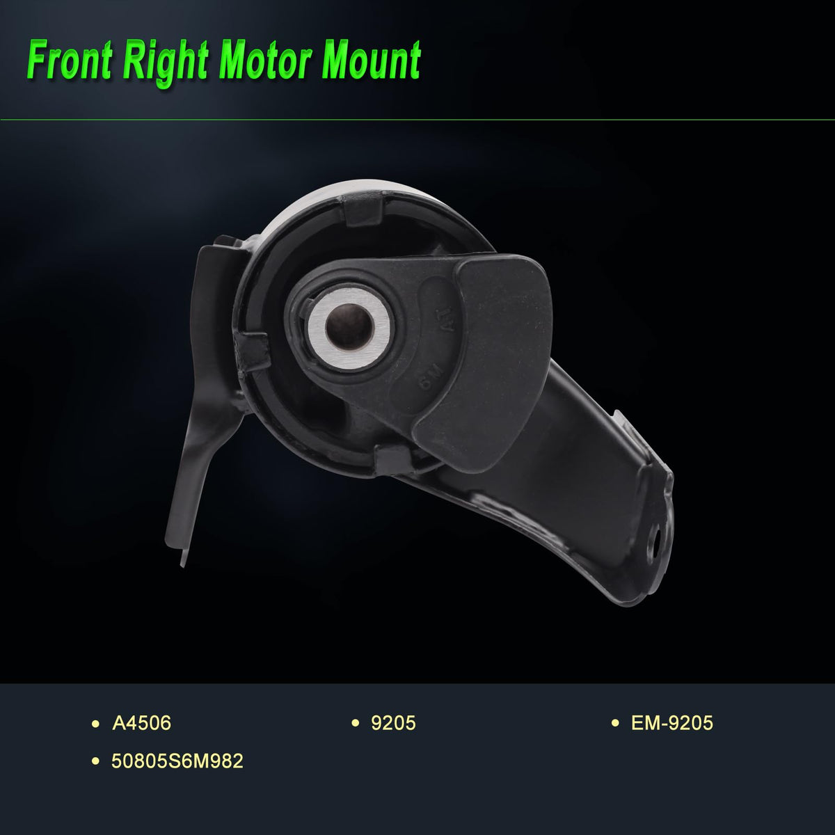SHICHU left transmission mount held in hand showing size and fit guidance