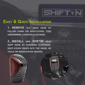 SHIFTIN size comparison with ruler confirming compact OEM-fit dimensions
