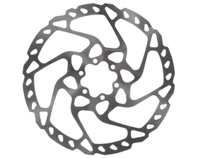 Shimano SM-RT66 front view rotor showing braking surface and SLX quality benefit