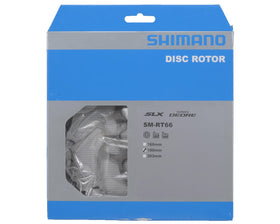 Shimano SM-RT66 installed on bike wheel demonstrating reliable stopping performance