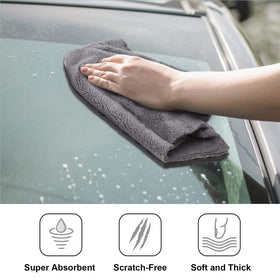 Shimeyao towel drying a car quickly with streak-free finish benefit
