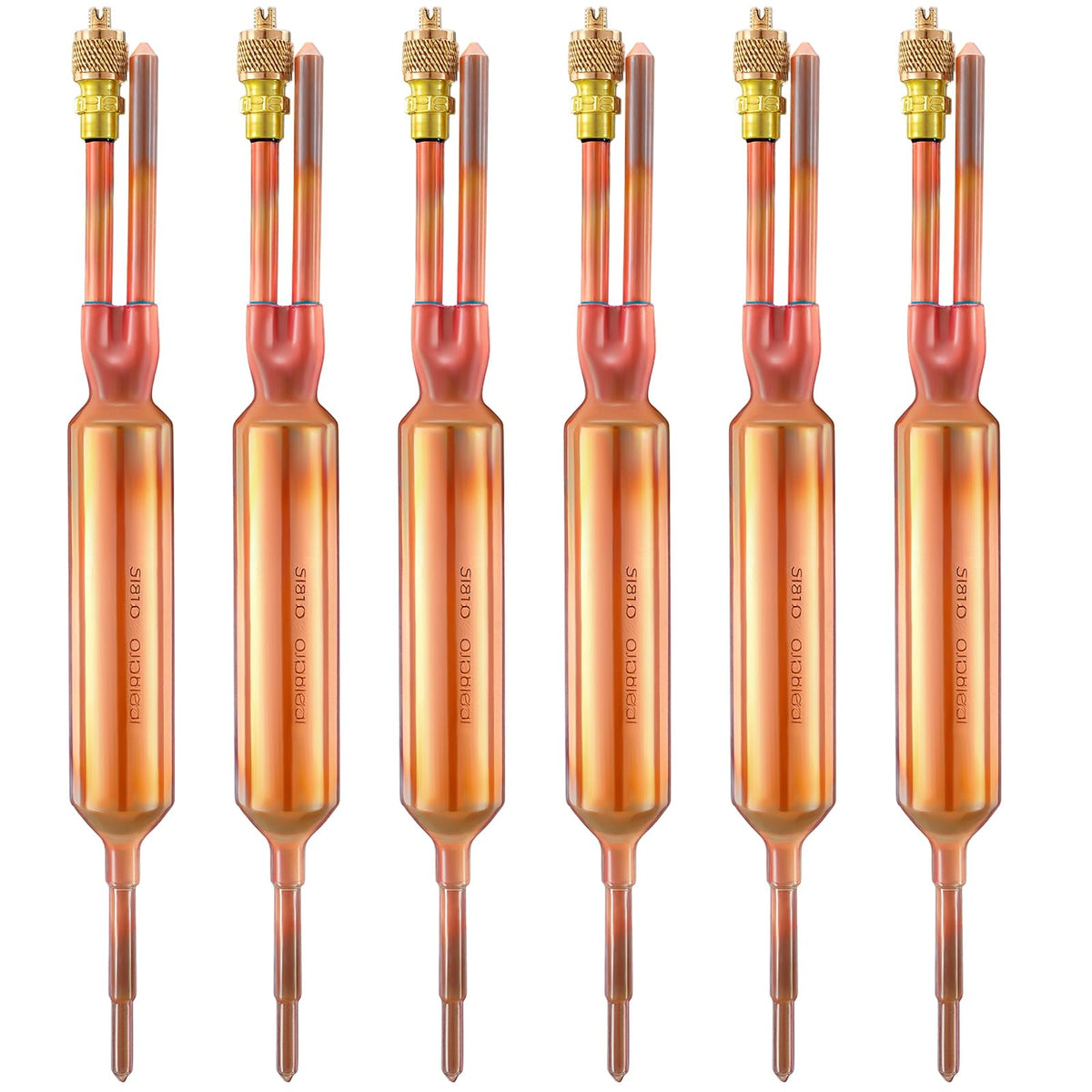 Shimeyao front view showing copper filter drier and fittings for easy verification