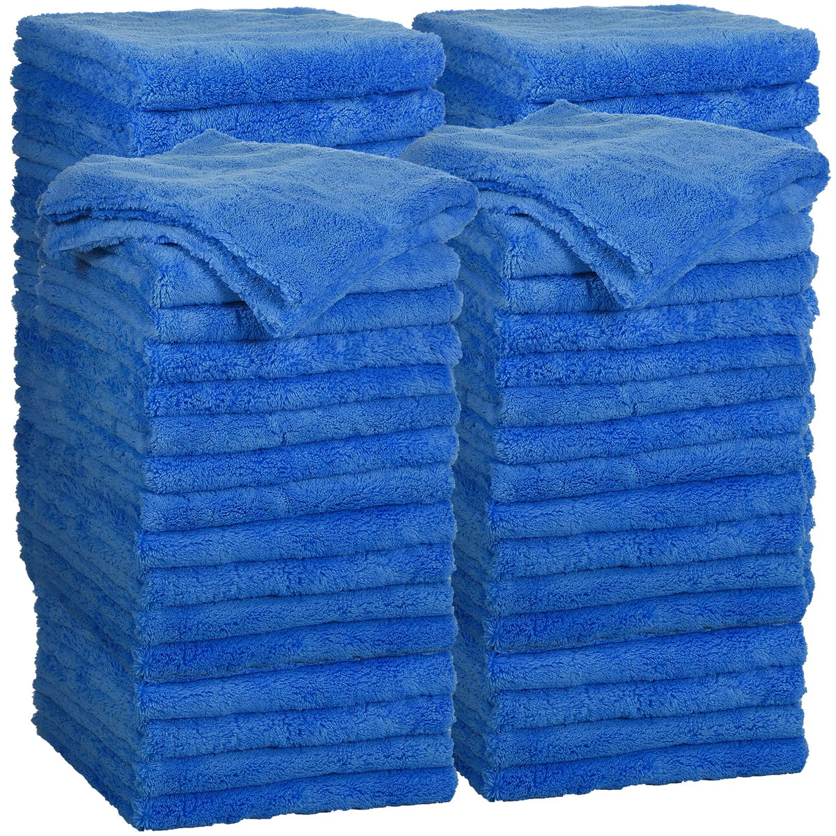 Shimeyao front pack of 30 dark blue towels showing value and readiness