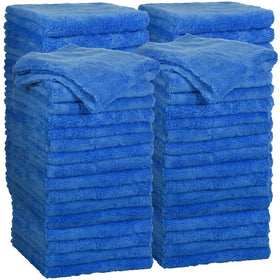 Shimeyao front pack of 30 dark blue towels showing value and readiness