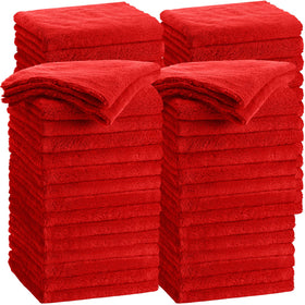 Shimeyao red pack of 30 towels showing bulk supply and value