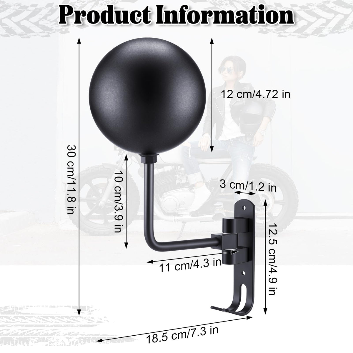 Shimeyao close-up of rounded ball support protecting helmet finish
