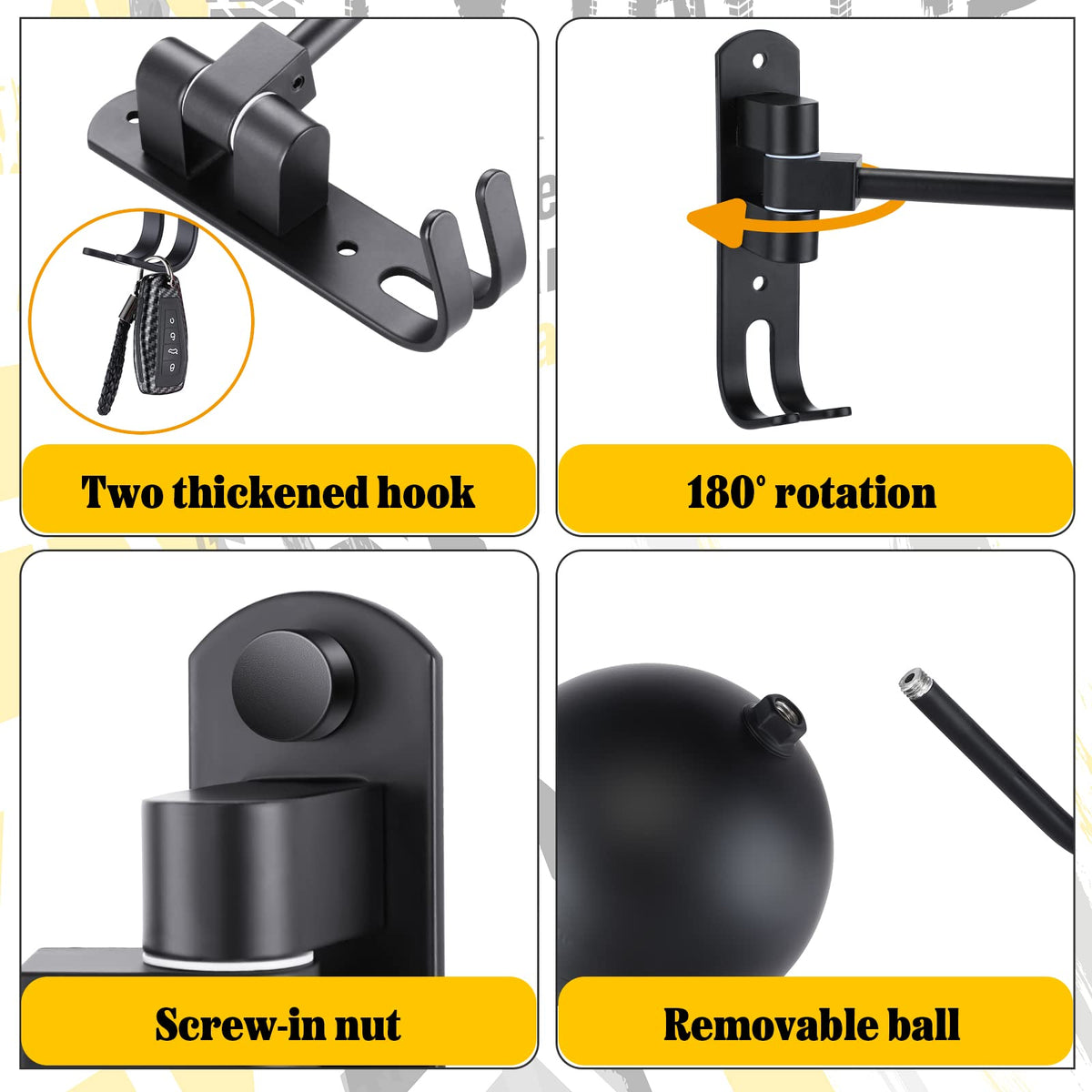 Shimeyao double hook detail holding jacket and gloves for convenience