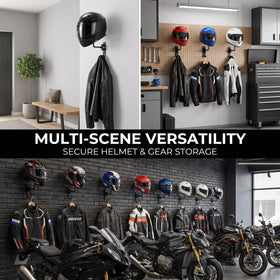 Shimeyao rack with helmet showing scale and secure support benefit