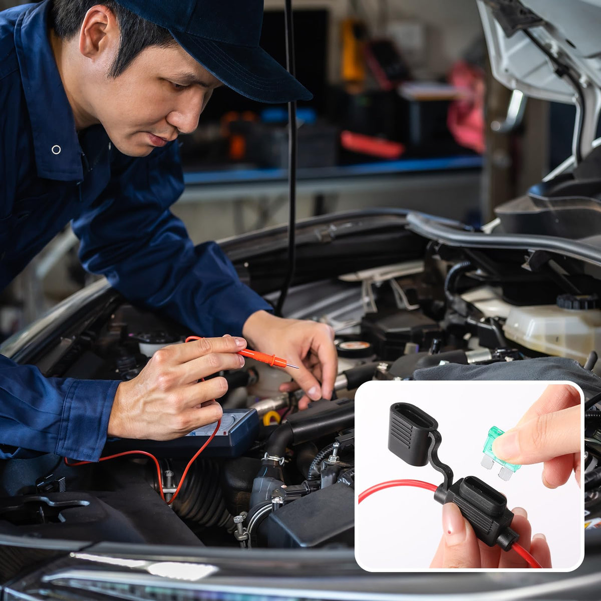Shimeyao holder next to 12 AWG wire showing proper gauge fitment