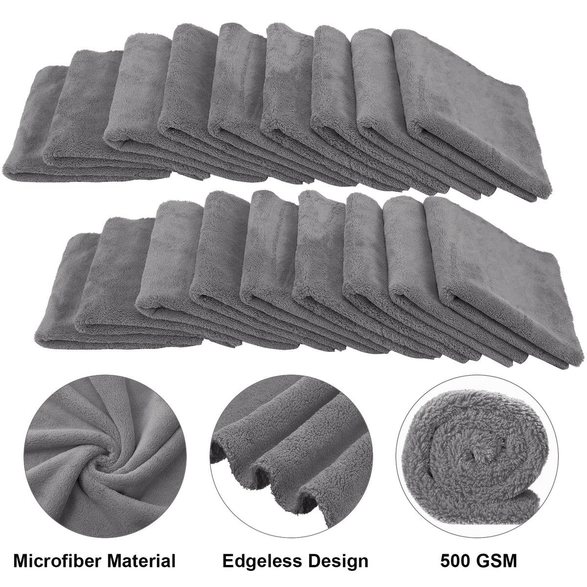 Shimeyao towel held in hand illustrating 16x16 inch size and easy grip