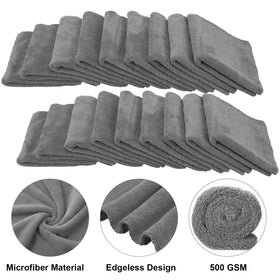 Shimeyao towel held in hand illustrating 16x16 inch size and easy grip