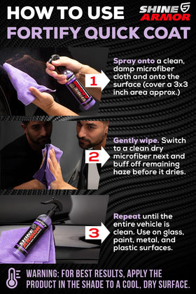 SHINE ARMOR exterior spray being applied, delivers quick protective coating