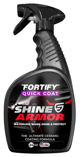 SHINE ARMOR front spray bottle showing label and brand, convenient protection