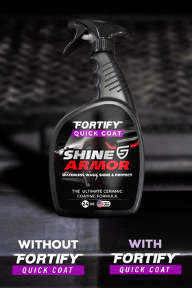 SHINE ARMOR hydrophobic water beading on paint, repels moisture effectively