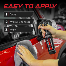 SHINE ARMOR on wheel and plastic trim, shows protection and improved cleanliness