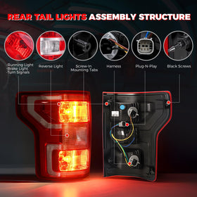 SHINEHOME illuminated brake light mode improving rear visibility