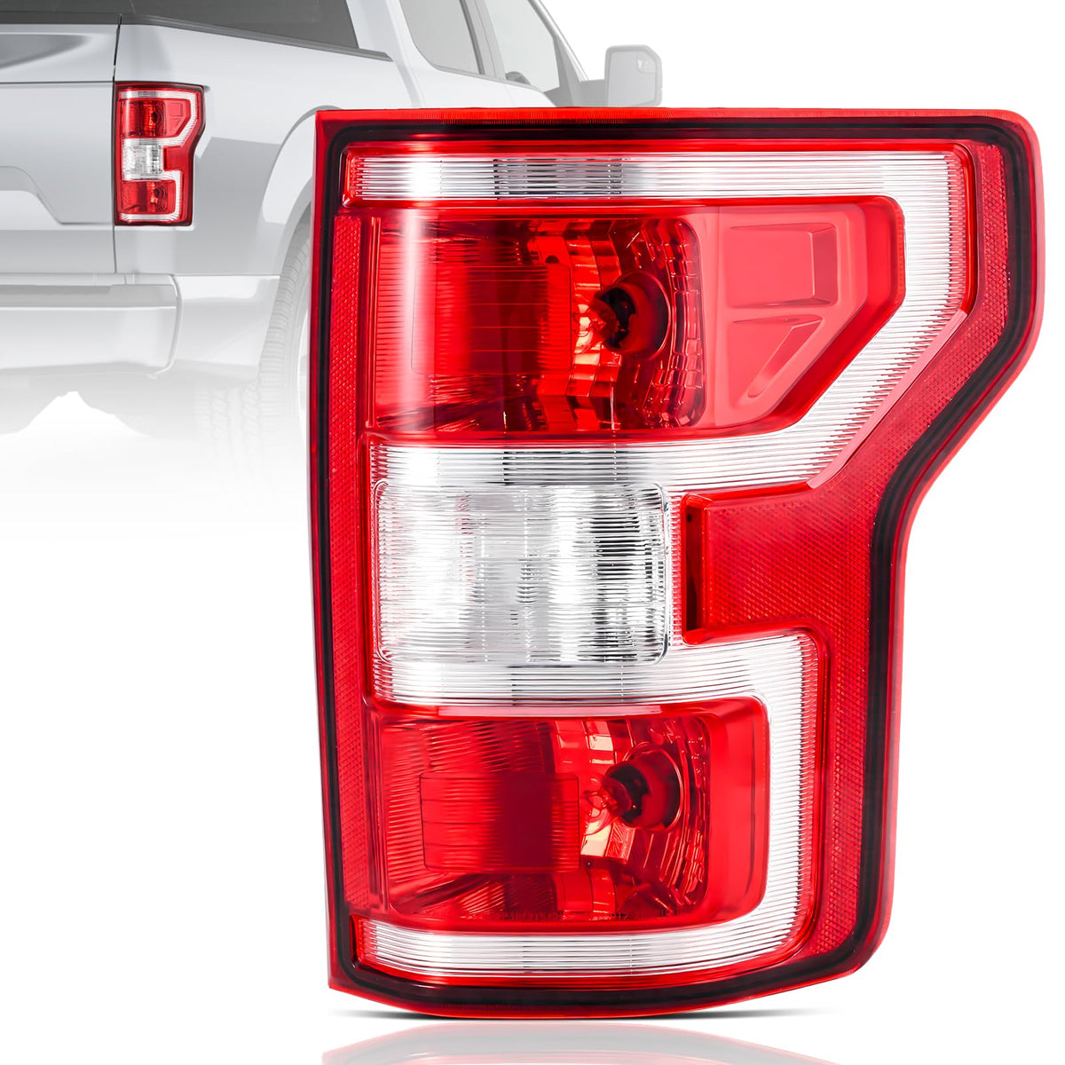 SHINEHOME front view of F150 passenger tail light showing precise fit benefits