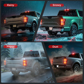 SHINEHOME illuminated tail light at night showing visibility and safety benefit