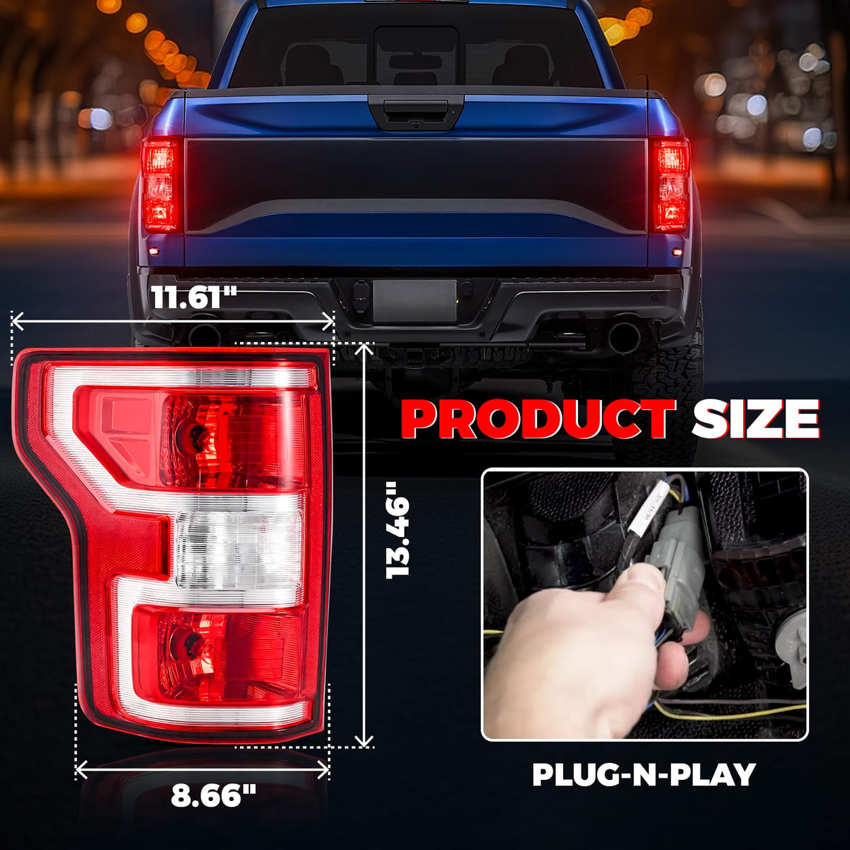 SHINEHOME reverse light mode providing brighter backup visibility