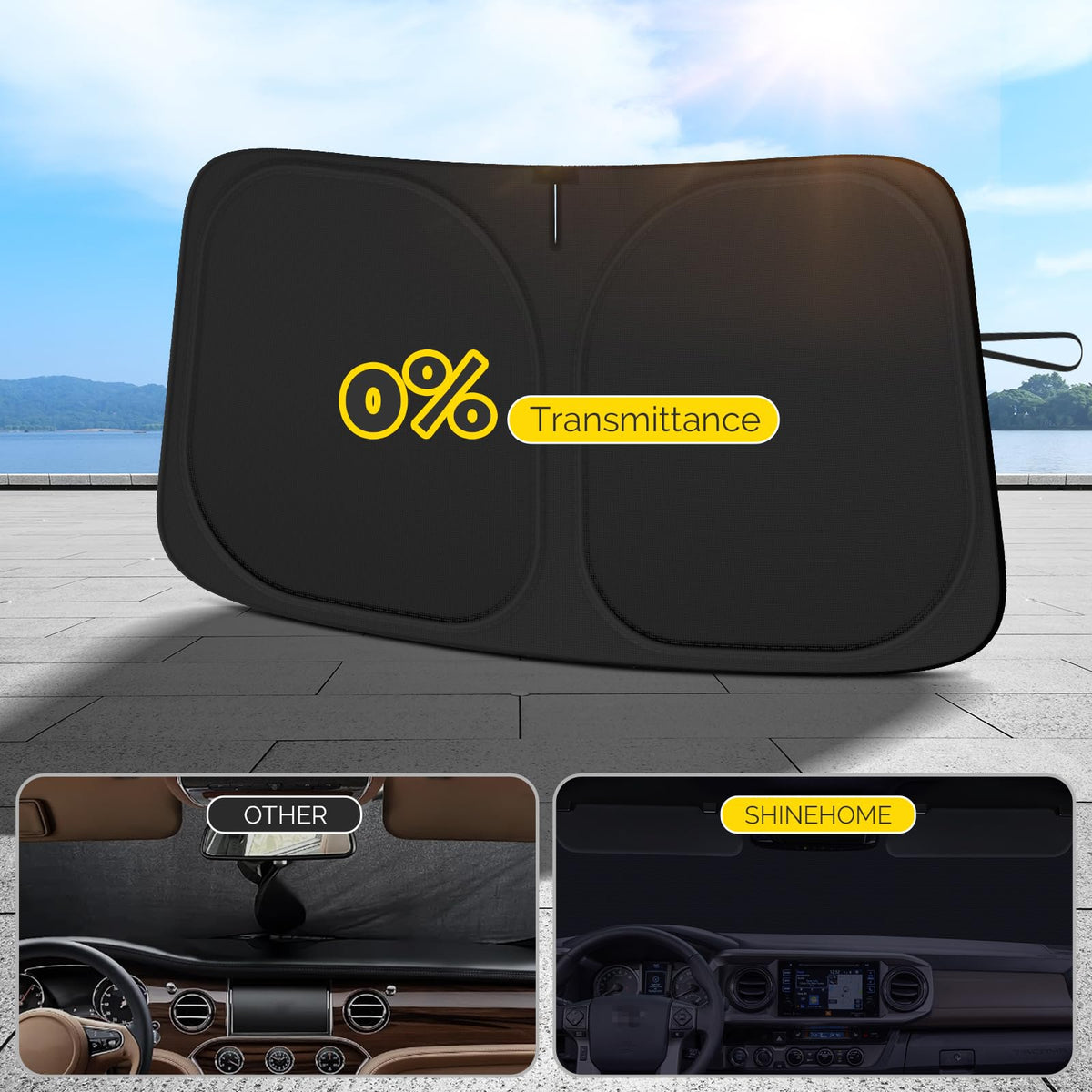 SHINEHOME sewn label and material tag highlighting quality and durability