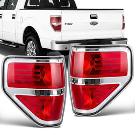 SHINEHOME front view of taillight pair showing clean factory fit and improved visibility