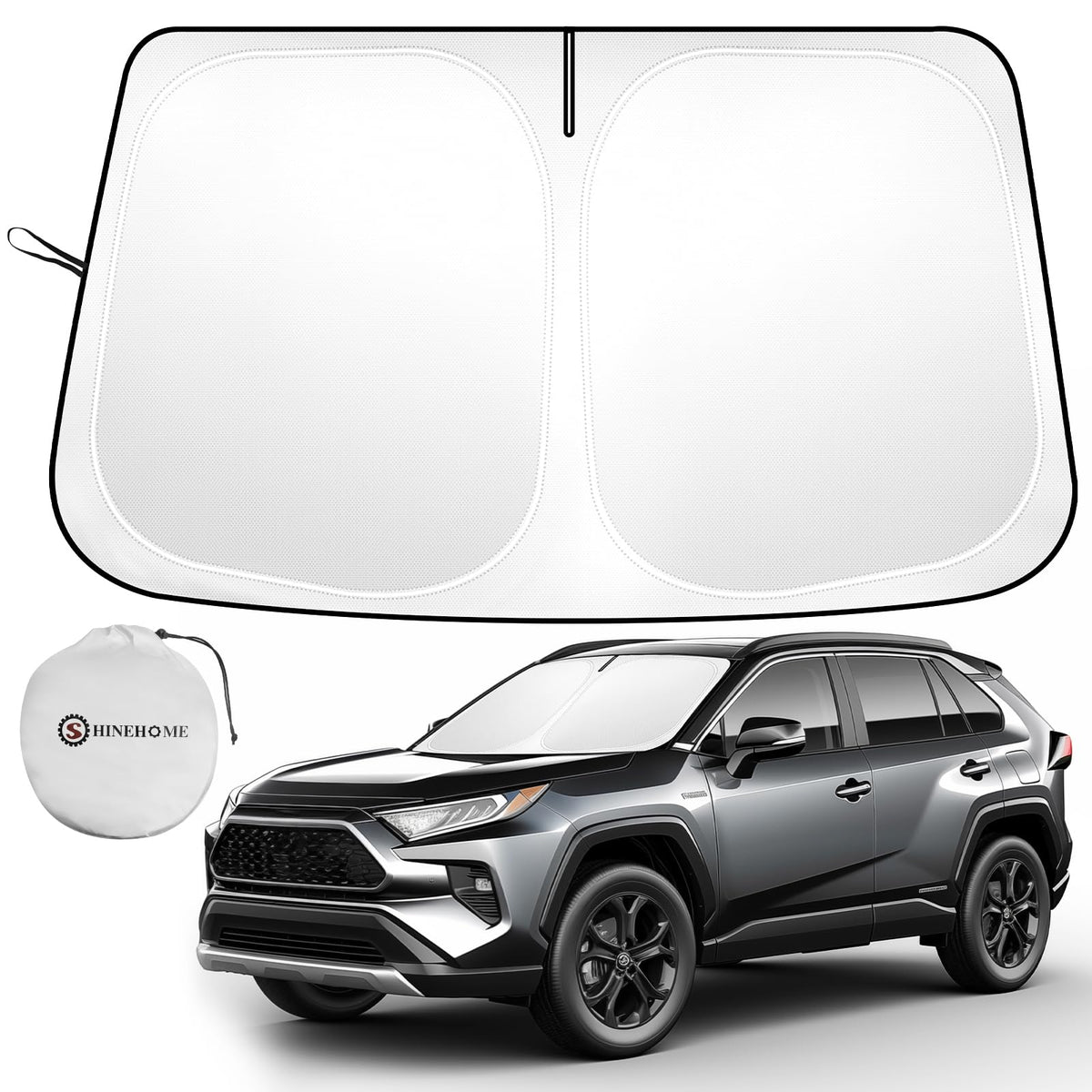 SHINEHOME front packaging showing RAV4 fit and benefits