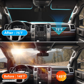 SHINEHOME installed in a Toyota RAV4 protecting interior from sun
