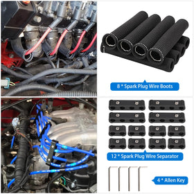 SHINEHOME mechanic installing kit under hood, faster tidy routing and protection benefit