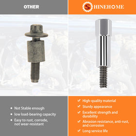 SHINEHOME side profile showing bolt and stud lengths for correct clearance