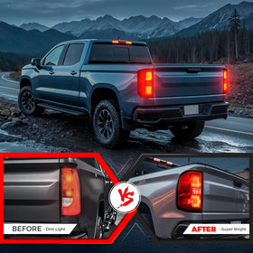 SHINEHOME night brake illumination showing bright red visibility advantage