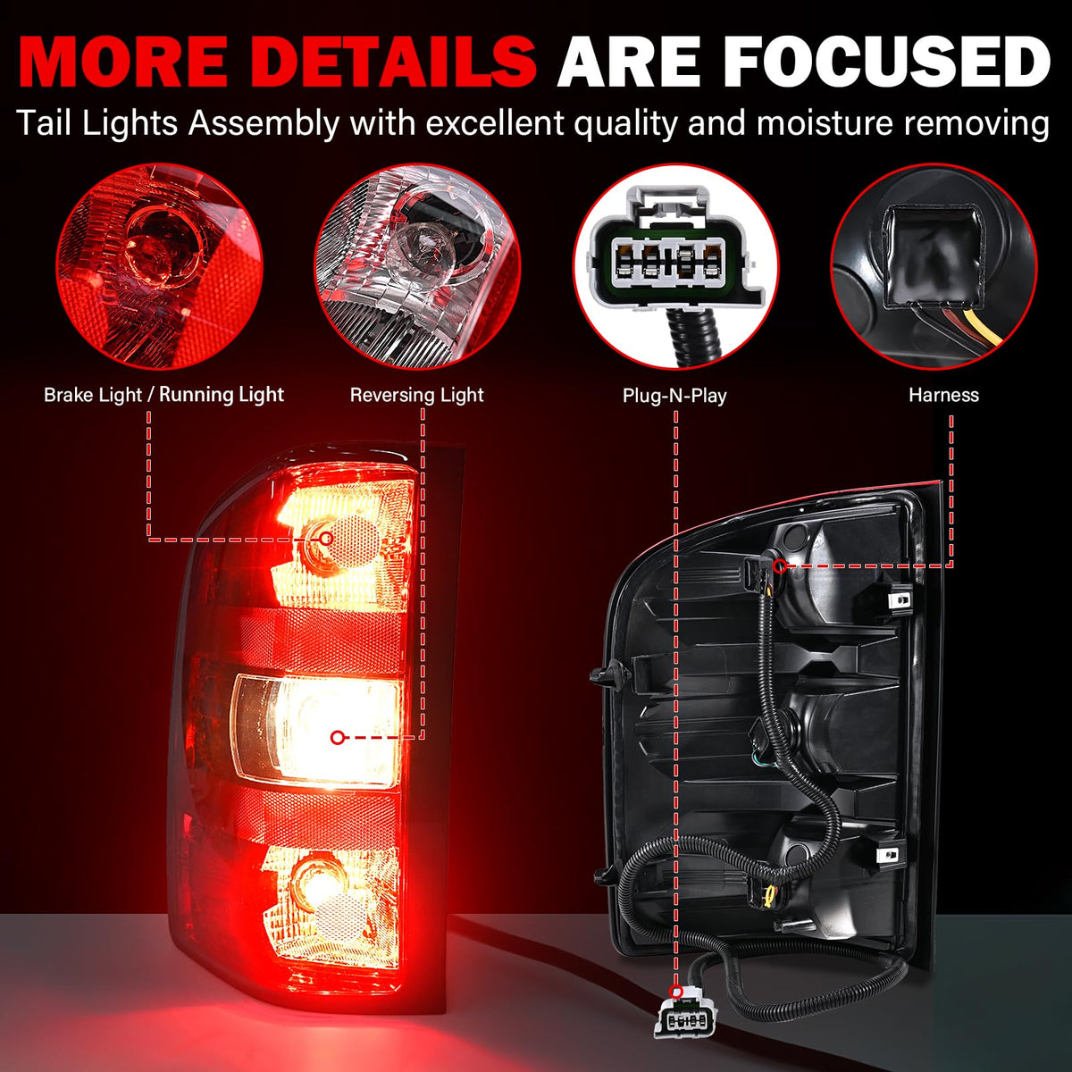 SHINEHOME illuminated brake lights at night for enhanced visibility benefit