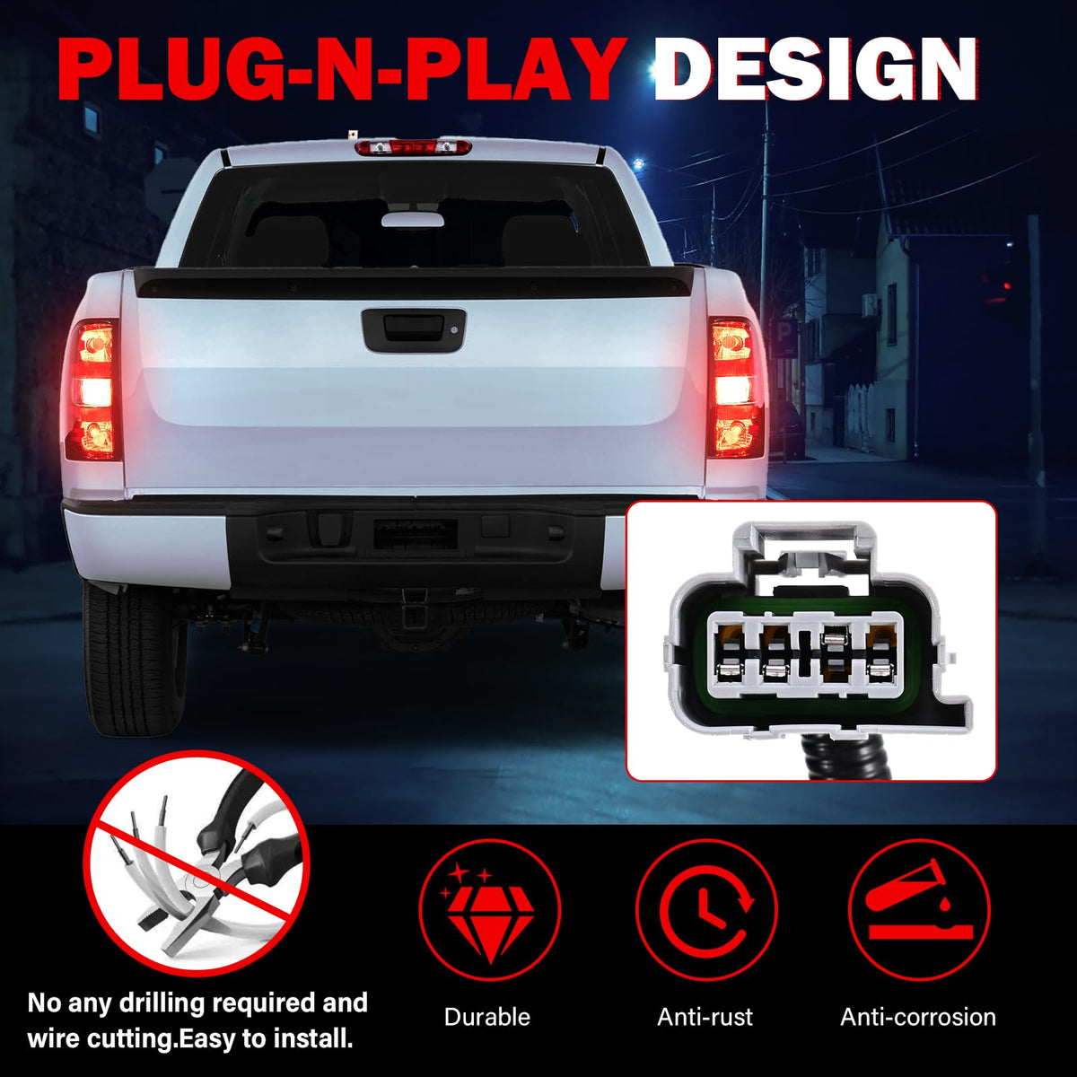 SHINEHOME packaged tail lights with included hardware for complete replacement