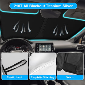 SHINEHOME next to ruler showing windshield coverage and scale