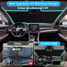 SHINEHOME size comparison with steering wheel for fit reference