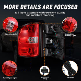SHINEHOME tail light illuminated brake mode providing bright red visibility