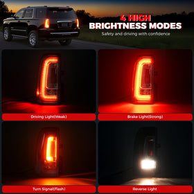 SHINEHOME tail light close-up of lens texture and durable construction benefit