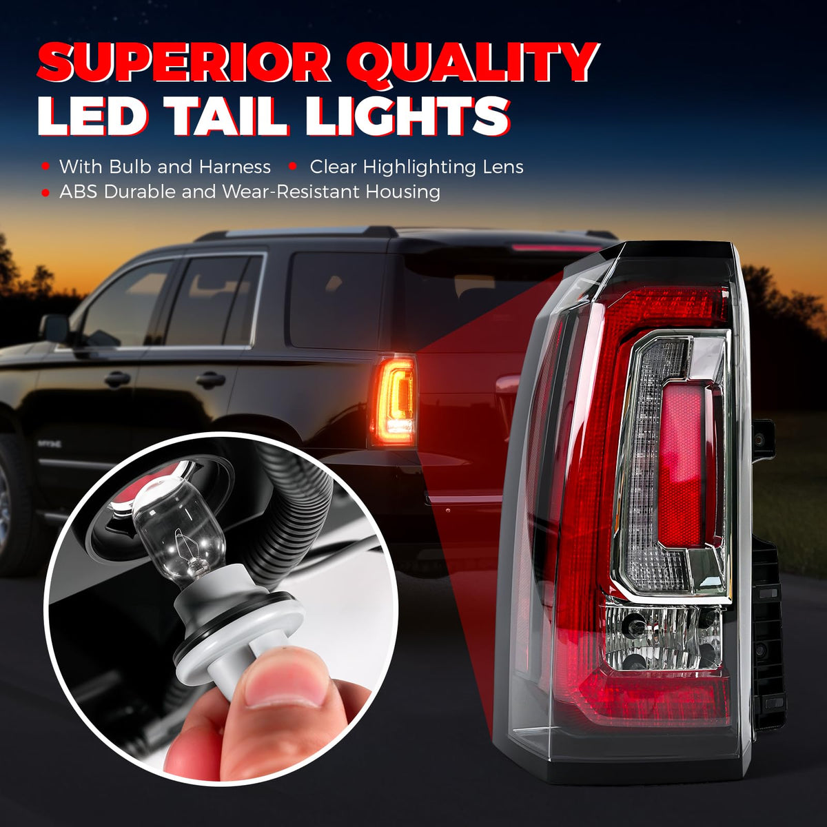 SHINEHOME tail light illuminated at night showing bright brake visibility