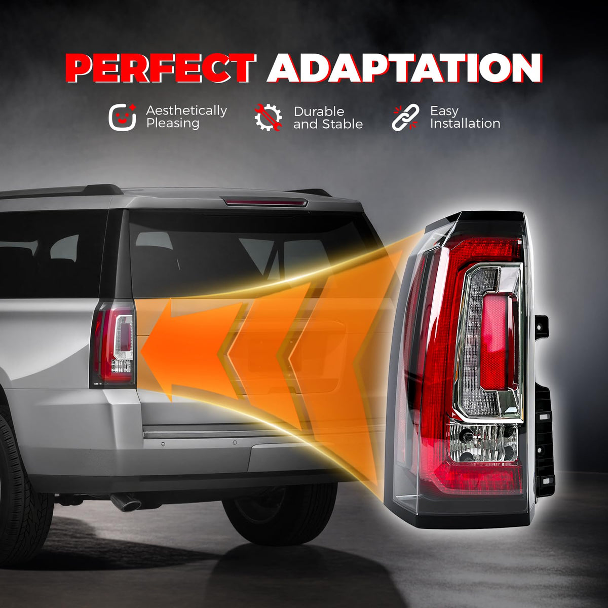 SHINEHOME tail light lit reverse signal demonstrating clear white illumination