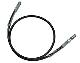 Shinelan 48-inch grease gun hose front view showing full length and fittings benefit reach