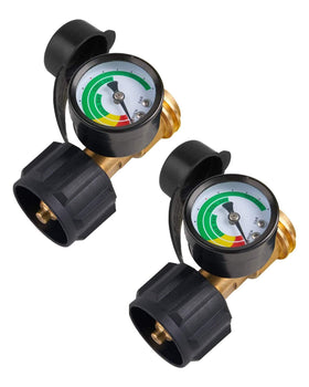 SHINESTAR front view mounted on propane tank showing quick fuel reading