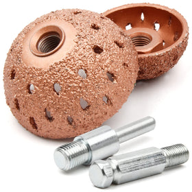 Shineyoo tungsten 42mm and 55mm buffing wheels close-up, durable abrasion